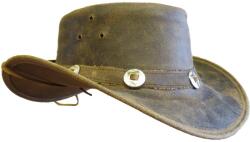 Wild West Store Pălărie Cowboy din Piele Naturală WILD WEST LH22993 · Maro