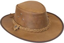 Wild West Store Pălărie Cowboy din Piele Naturală WILD WEST HOOLEY TAN · Maro