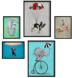 Heinner Set 5 tablouri decorative Animale (HR-S5STKO12) - emida