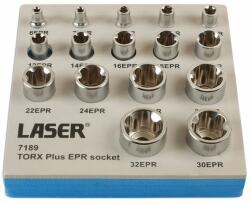 Laser Tools LAS-7189 1/4", 3/8", 1/2"-os 5-oldalú belső TorxPlus® dugókulcs készlet, 16 részes (LAS-7189) - dwdszerszam