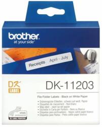 Brother DK-11203 fehér alapon fekete 17x87mm 400db címke/tekercses szalag (DK11203) - tintasziget