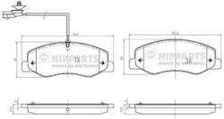 NIPPARTS set placute frana, frana disc NIPPARTS N3611061 - automobilus