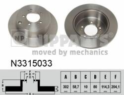 NIPPARTS Disc frana NIPPARTS N3315033 - automobilus