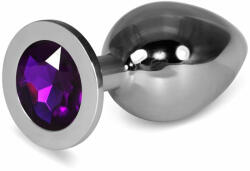 Orion Rosebud Classic Metal Plug L Purple - Butt Plug Elegant din Metal, 10 cm