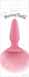 Orion Bunny Tails Pink - Butt Plug Roz Tip Coadă Iepuraș, Silicon, 10, 3 cm