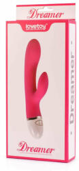 Orion Rose - Vibrator iepuraș, roșu, 21.5 cm Vibrator
