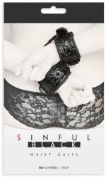 Orion Sinful Wrist - Cătușe BDSM, negru, 20 cm