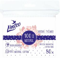 Linteo Natural Cotton Buds bețișoare din bumbac în săculeț 80 buc