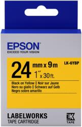 Epson LK-6YBP pasztel sárga alapon fekete eredeti címkeszalag (C53S656005) - onlinetoner
