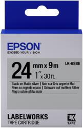 Epson LK-6SBE matt ezüst alapon fekete eredeti címkeszalag (C53S656009) - onlinetoner