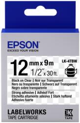 Epson LK-4TBW átlátszó alapon fekete eredeti címkeszalag (C53S654015) - onlinetoner