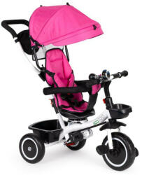 ECOTOYS Tricicleta copii, Ecotoys, cu scaun rotativ, control parental, Roz