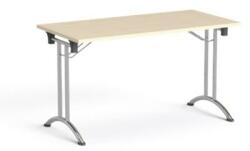 MAYAH Összecsukható tárgyalóasztal, behajtható fémlábakkal, 130x65 cm, MAYAH Freedom SV-93 , juhar (IBXA93J)
