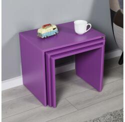 Adore Furniture KÉSZLET 3x Kávésasztal lila AD0134 (AD0134)