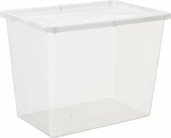 Plast Team Basic Box Tárolódoboz, 80 l, 59, 5×39, 5×43 cm, átlátszó (22890800)