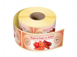 Label Print Etichete personalizate pentru borcane, Pasta de rosii cu ardei, 54x144 mm, 500 etichete rola (06905631021901)