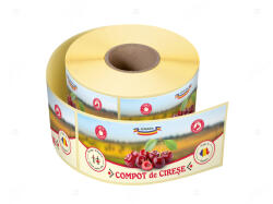Label Print Etichete personalizate pentru borcane, Compot de cirese, 54x144 mm, 500 etichete rola (06905631024901)