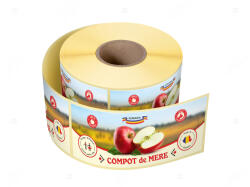 Label Print Etichete personalizate pentru borcane, Compot de mere, 54x144 mm, 500 etichete rola (06905631020901)