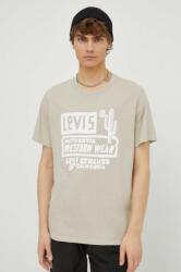 Levi's t-shirt bézs, férfi, nyomott mintás - bézs M