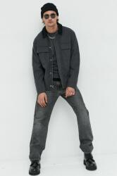 Abercrombie & Fitch rövid kabát férfi, szürke, átmeneti, oversize - szürke XL