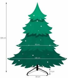 Brad de zăpadă realist - 220 cm - brad diamant cu con de brad (CT0078)