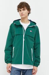 Tommy Jeans rövid kabát férfi, zöld, átmeneti - zöld L
