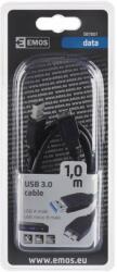 EMOS Adat- és töltő csatlakozó kábel USB-A 3.0 / micro USB-B 3.0, 1 m, (2333178010)