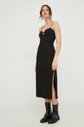 ANSWEAR ruha fekete, midi, testhezálló - fekete S - answear - 16 185 Ft