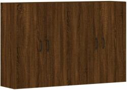 vidaXL 2 db barna tölgyszínű szerelt fa fali szekrény (3197888) - pepita