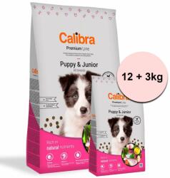 Calibra Calibra Dog Premium Line Puppy & Junior 12 + 3 kg GRATUIT