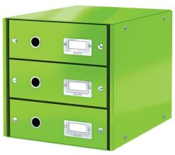 LEITZ Irattároló, laminált karton, 3 fiókos, LEITZ Click&Store , zöld (60480054)