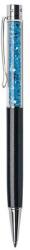 Art Crystella Golyóstoll, fekete, felül aquakék SWAROVSKI® kristállyal töltve, 14 cm, ART CRYSTELLA® (1805XGT205) - kellekanyagonline
