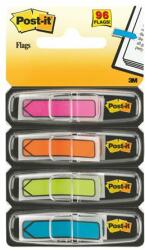 3M Jelölőcímke, műanyag, 4x24 lap, 11, 9x43, 2 mm, nyíl, 3M POSTIT, vegyes (7000144925) - kellekanyagonline