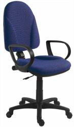  Irodai forgószék, szövetborítás, fekete lábkereszt, karfával, 1080 , kék (BN6016 BR30 JACK)
