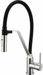 INVENA Baterie bucatarie cu dus extractibil negru Invena Terra (BZ-54-L04-D)