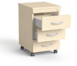 MAYAH Görgős konténer, 3 fiókos, MAYAH Freedom SV-18 , juhar (SV-18 J/ IBXJ18J) - kellekanyagonline