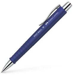 Faber-Castell Golyóstoll, 0, 5 mm, nyomógombos, kék tolltest, FABER-CASTELL Poly Ball , kék (241151)