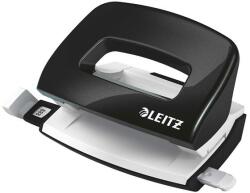 Leitz Lyukasztó, kétlyukú, 10 lap, fém, mini, LEITZ Nexxt Wow , fekete (50601095)