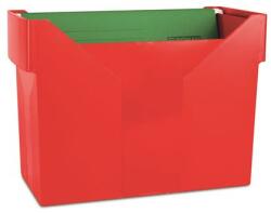 DONAU Függőmappa tároló, műanyag, 5 db függőmappával, DONAU, piros (7422001PL-04) - kellekanyagonline