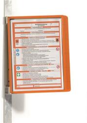 DURABLE Bemutatótábla tartó, fali, mágneses, 5 db bemutatótáblával, DURABLE VARIO® 5 MAGNET , narancssárga (591409)
