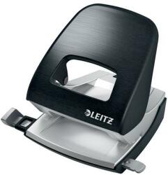 Leitz Lyukasztó, kétlyukú, 30 lap, fém, LEITZ Nexxt Style, szaténfekete (50060094) - kellekanyagonline