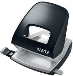 Leitz Lyukasztó, kétlyukú, 30 lap, fém, LEITZ Nexxt Style, szaténfekete (50060094)