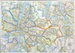 Stiefel Falitérkép, 100x140 cm, fémléces, Budapest térképe STIEFEL (4870FLP) - kellekanyagonline