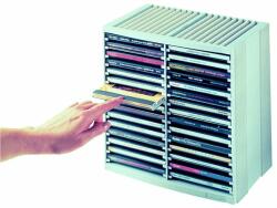 Fellowes CD-tároló, automata kiemelőrendszerű, 30+18 db-os, FELLOWES Spring , platinaszürke (9823003)