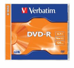 Verbatim DVD-R lemez, AZO, 4, 7GB, 16x, 1 db, normál tok, VERBATIM (43519) - kellekanyagonline