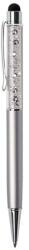 Art Crystella Golyóstoll, ezüst, felül fehér SWAROVSKI® kristállyal töltve, érintővel, 14 cm, ART CRYSTELLA® (1805XGT231) - kellekanyagonline