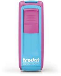 TRODAT Bélyegző, TRODAT Pocket Printy 9511 , pink-türkiz ház, fekete párnával (9511PI/TUR/F)