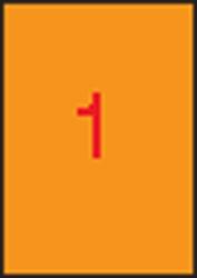 APLI Etikett, 210x297 mm, színes, APLI, neon narancs, 100 etikett/csomag (11748) - kellekanyagonline