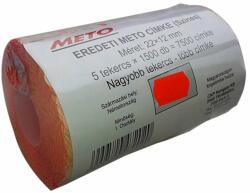 METO Árazógépszalag, 22x12 mm, METO, piros (22PIROS) - kellekanyagonline