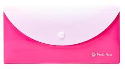 Panta Plast Irattartó tasak, 250x140 mm, PP, patentos, két zsebes, PANTA PLAST, neon pink (0410-0089-13)